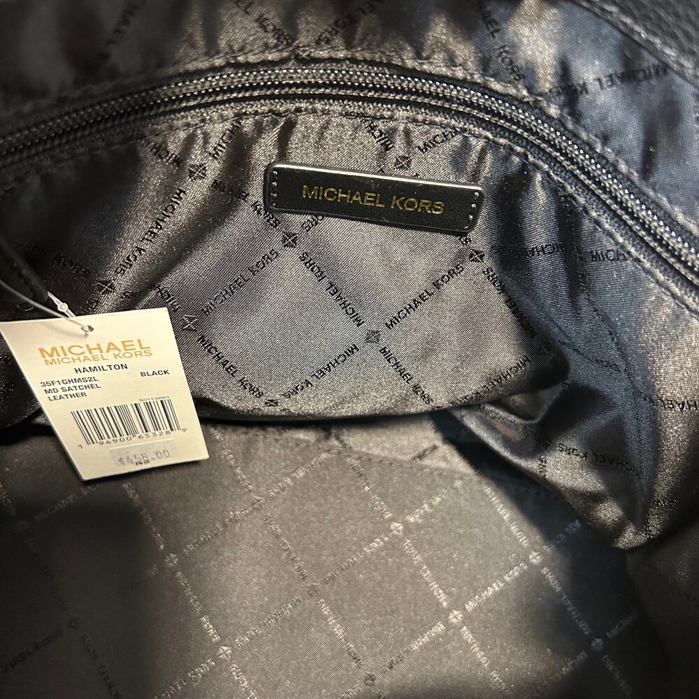 Michael Kors Hamilton‎ Pebbled Leather Sherpa Trimmed Crossbody/Satchel NWT - Picture 8 of 15